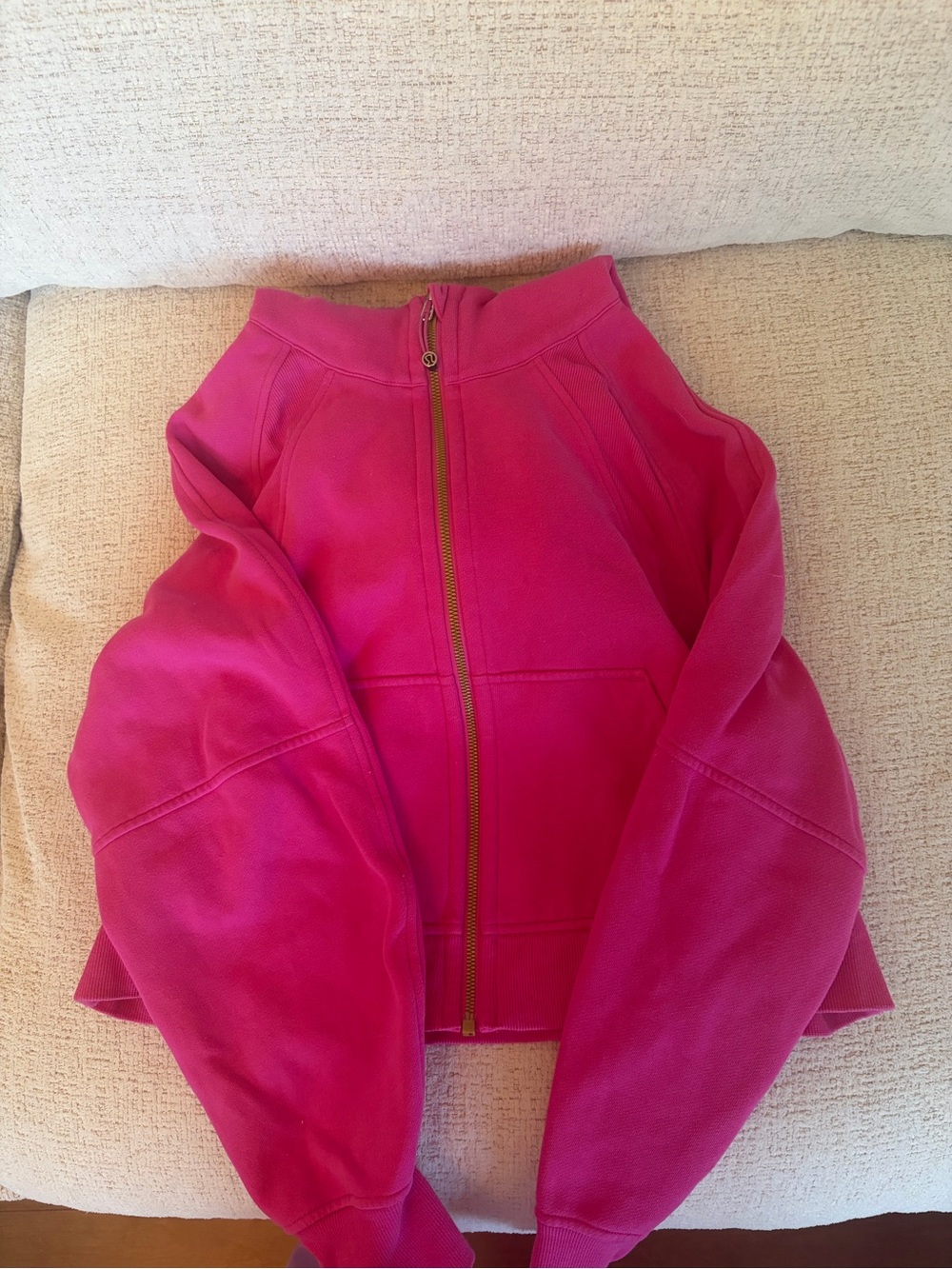 lululemon athletica Bright Pink Full-Zip Bomber Jacket